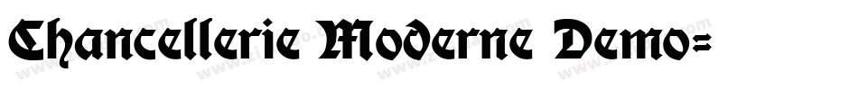Chancellerie Moderne Demo字体转换
